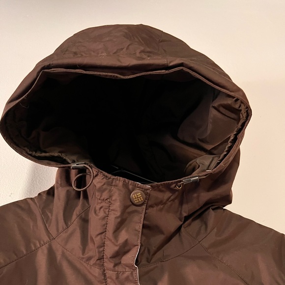 Columbia Womens Brown and light blue Swirl Coat Winter Jacket Size L - Picture 4 of 13